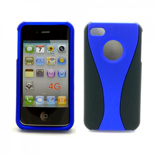 Wholesale iPhone 4S Hybrid Cup Case (BlueBlack)
